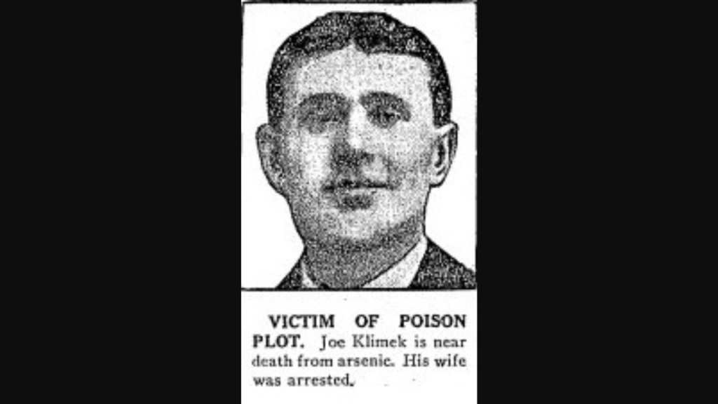 Joe Klimek, Tillie Klimek's husband, who survived being poisoned. 