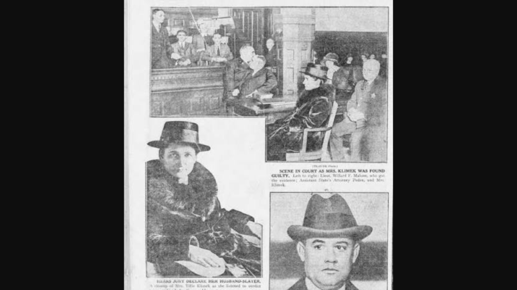 Tillie Klimek on trial 