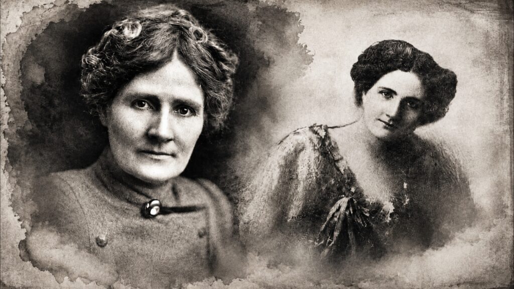 Dual vintage portraits of Starvation Heights doctor Linda Hazzard